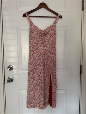 Abercrombie & Fitch Red Floral Midi Dress